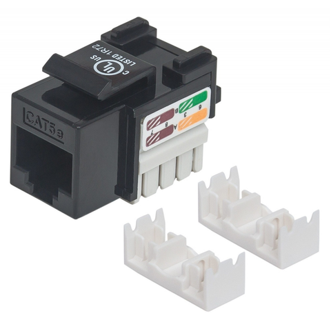 Jack Rj45 Cat5E Keystone De Impacto Negro