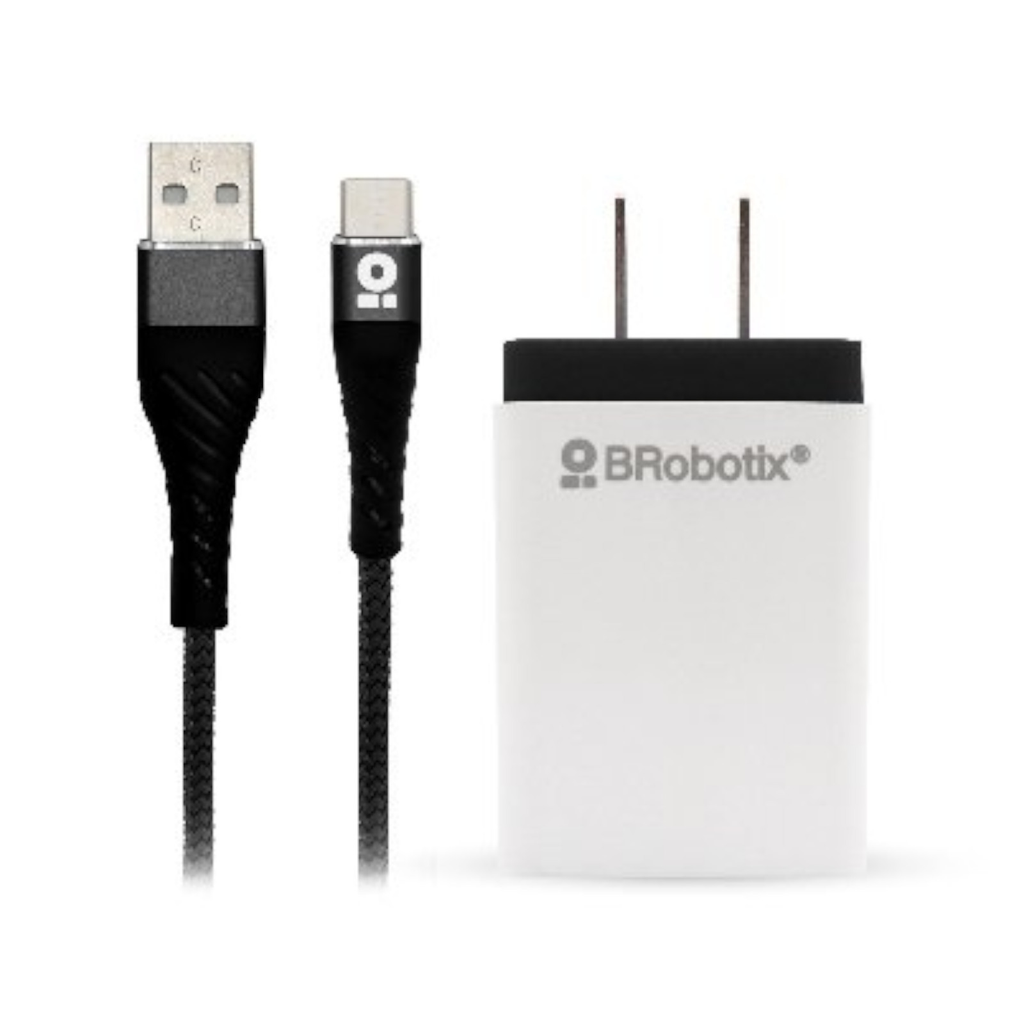 BRobotix Cargador USB 963325, 1x USB 2.0, Negro
