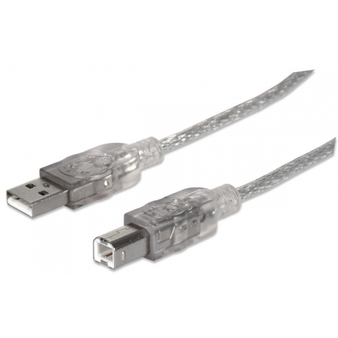 Manhattan 345408 Cable Usb V2.0 A-b 5.0m Plata
