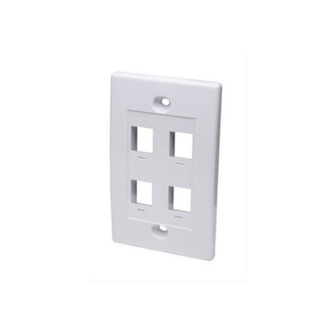 Intellinet Tapa Para Caja De Pared 4 Salidas Blanco