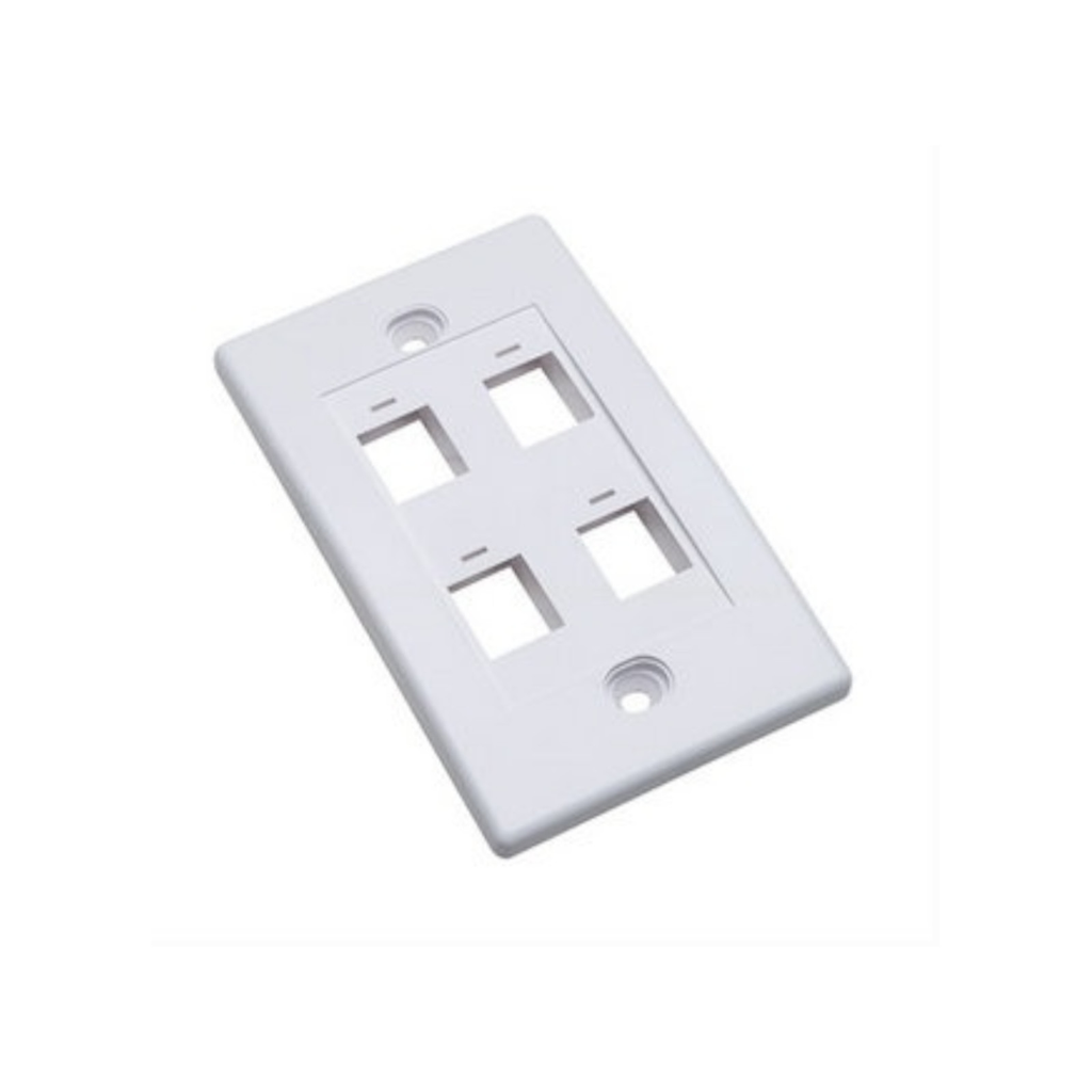 Intellinet Tapa Para Caja De Pared 4 Salidas Blanco