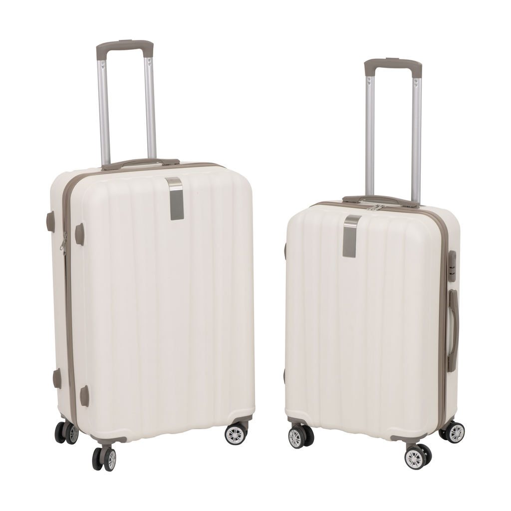 Juego de maletas rígidas de 2 a 4 ruedas dobles para PC, juego de 2 piezas  con cerradura de combinación TSA - Juego de maletas rígidas resistentes y