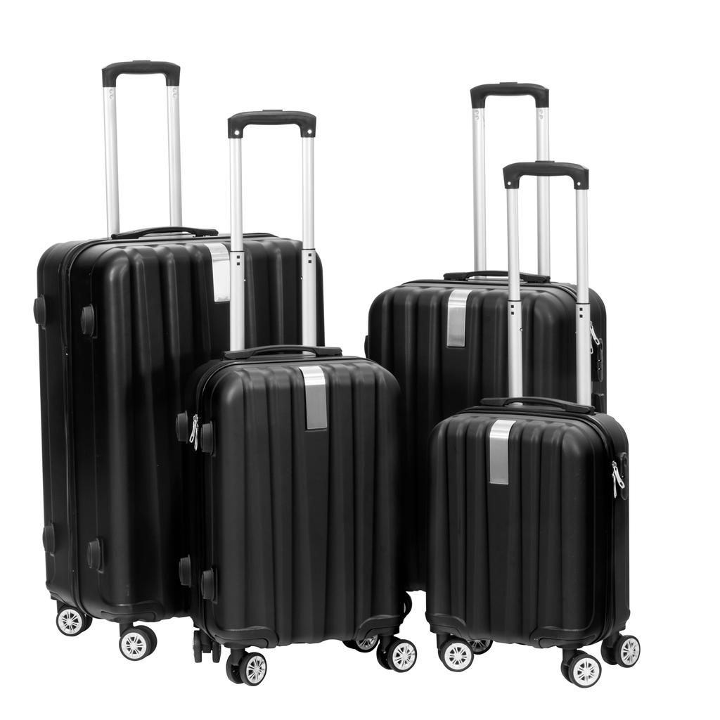 Juego de maletas de 4 piezas, Juego de maletas de carcasa dura de ABS  Maletas de viaje ligeras con ruedas giratorias Funda de maleta gratis (18  20 24