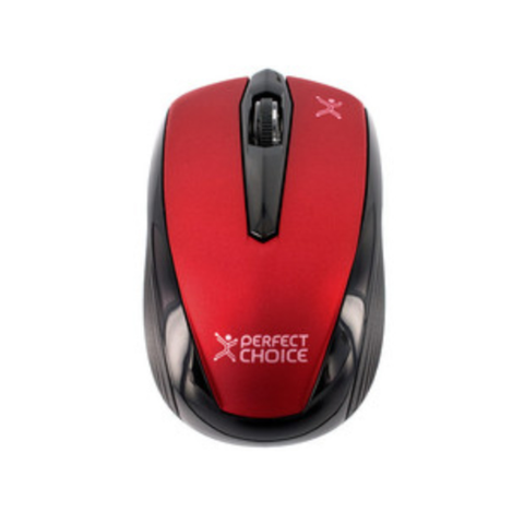 Perfect Choice Wo 310 Mouse óptico, Inalámbrico, 1000 Dpi, Usb, Rojo