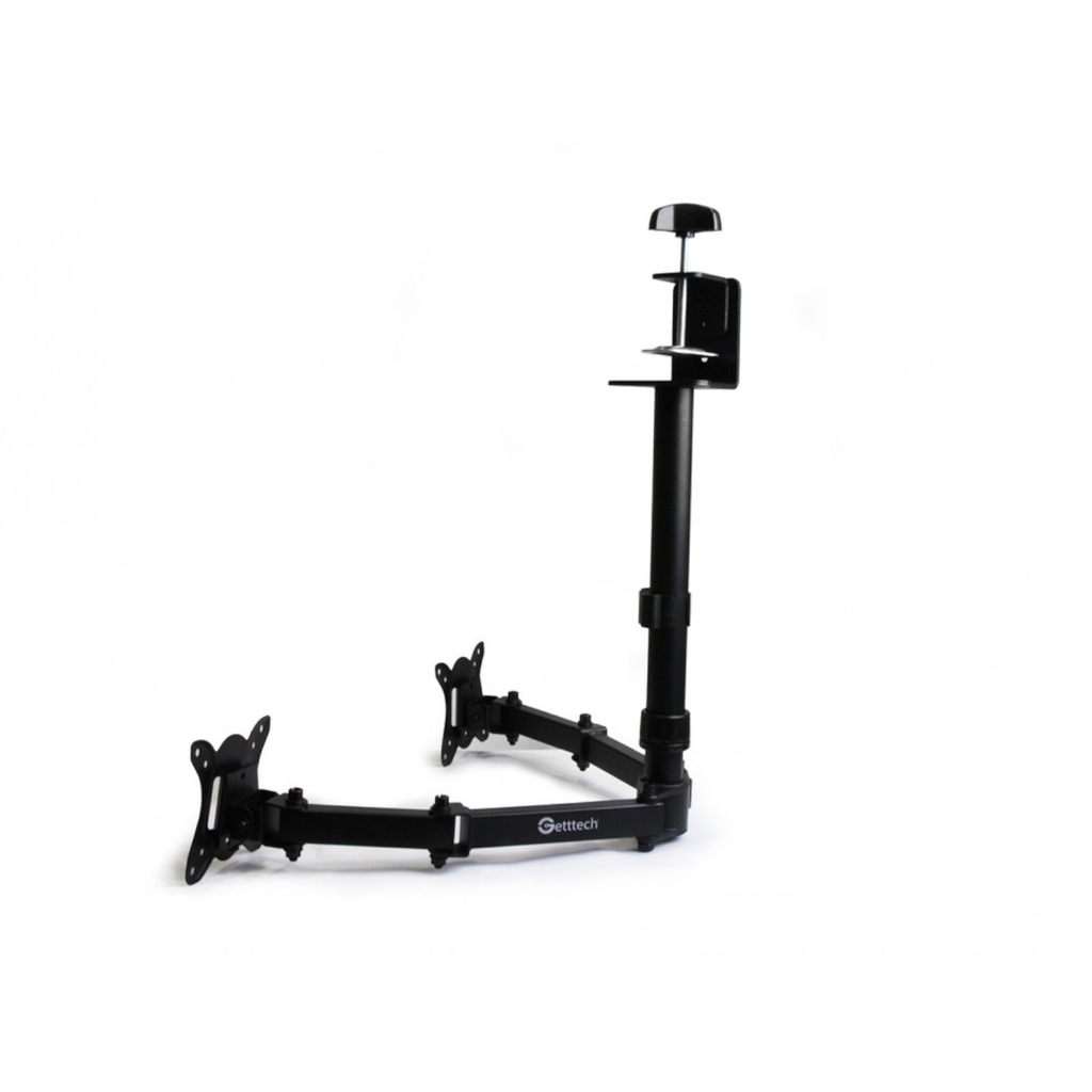 Getttech Tw-1404 Soporte Para 2 Pantallas 10 A 30 10kg ,negr