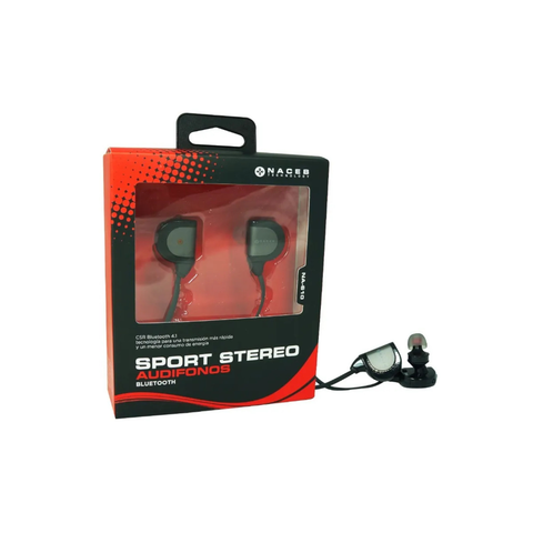Naceb Audifonos Sport Stereo Con Bluetooth Negro