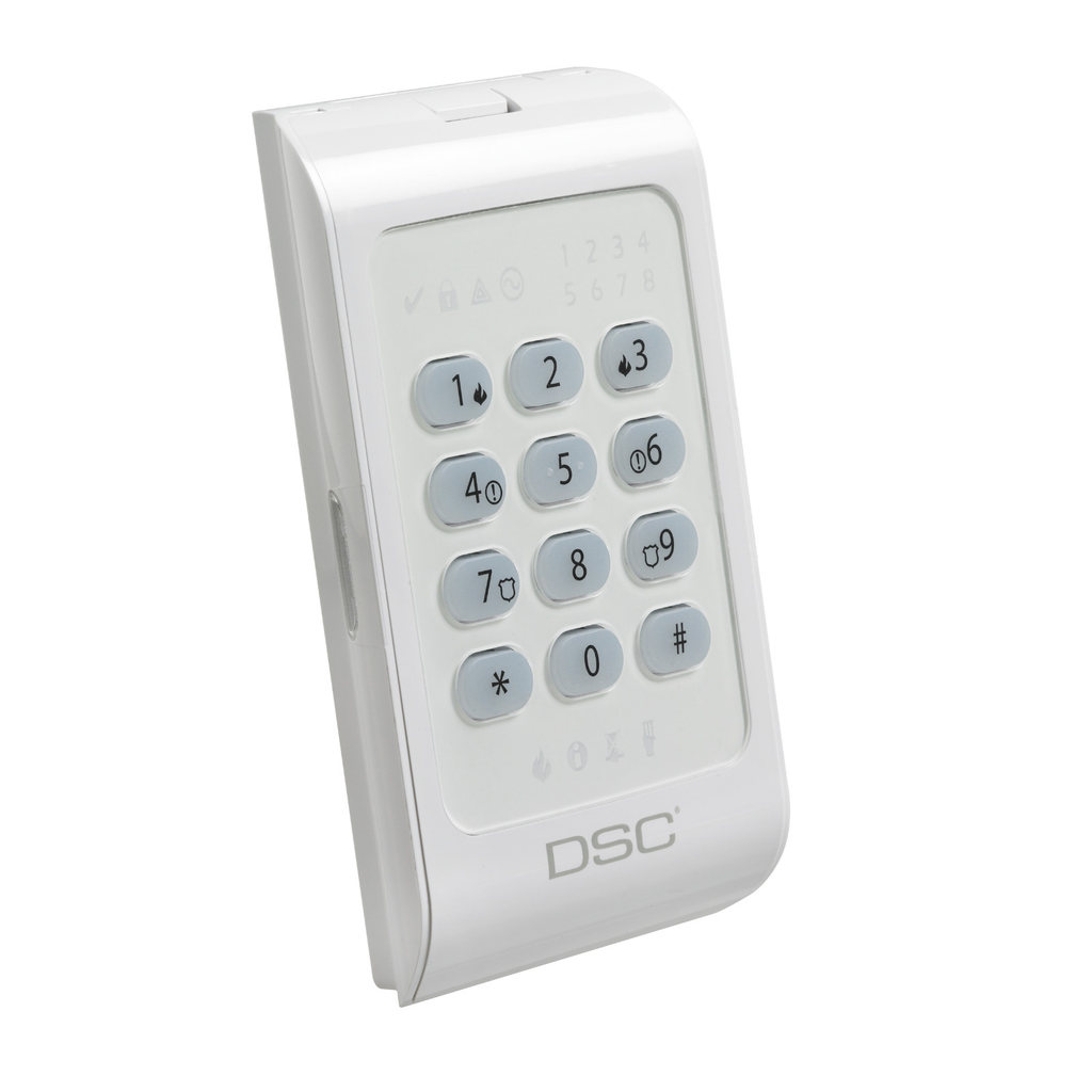DSC PC1404RKZWH - Teclado Cableado de LED admite 8 zonas compatible