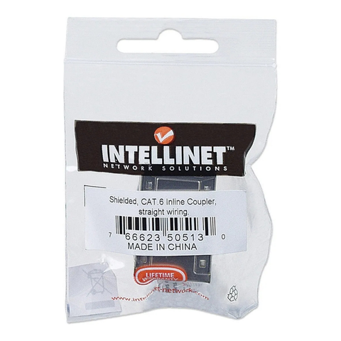 Intellinet 505130 Cople - Cat6 - RJ45-RJ45 - Modular UTP - FTP - Red Metalico