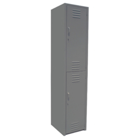 Locker De 2 Puertas 1.80mx37cmx38cm Metalico Color Gris