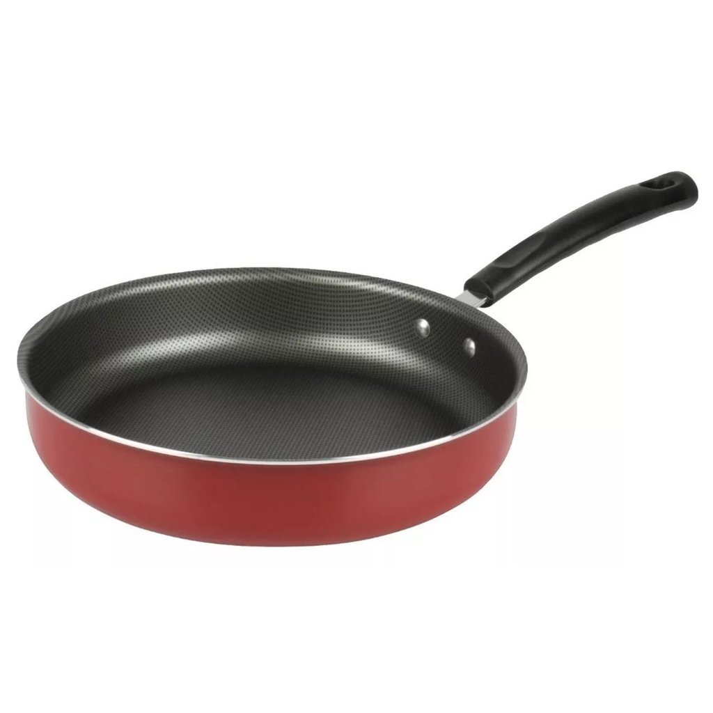 Kit De Bateria De Cocina Tramontina Primaware Con Cubiertos Rojo