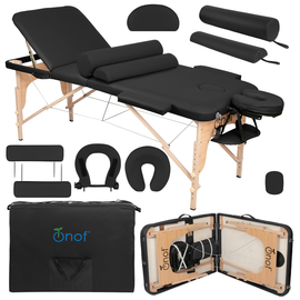 Kit Onof Cuad 001 Y Bolster Half Cama De Masaje Con Bolster Y Half Bolster Negro