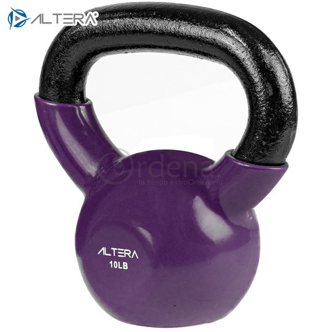 Pesa Rusa Forrada Vinil Kettlebell Gym 10lbs