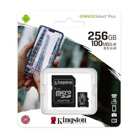 Kingston SDCS2/256GB Memoria Flash Canvas Select Plus, 256GB MicroSDHC