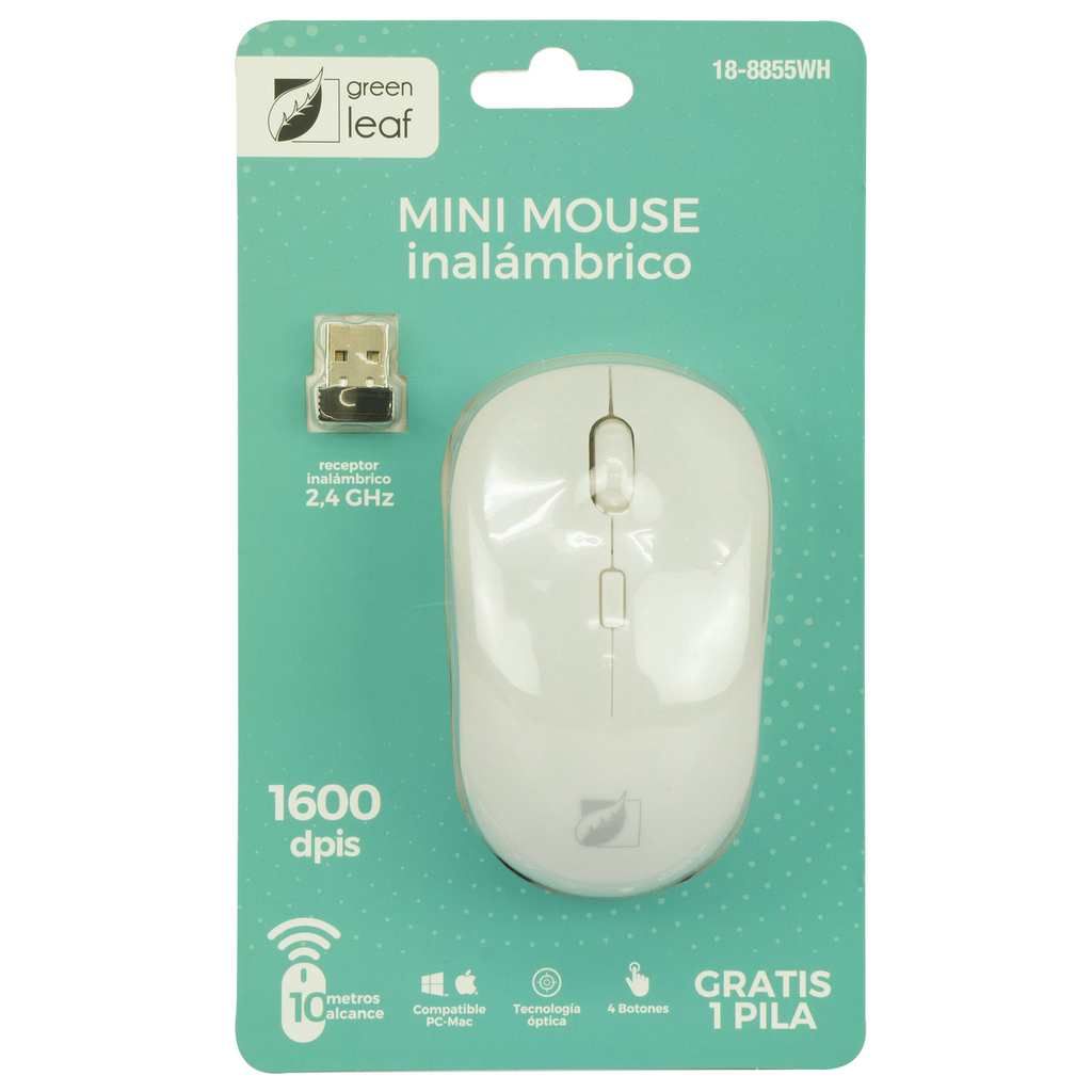 Green Leaf 18 8855 Bl Mouse Inalambrico Azul