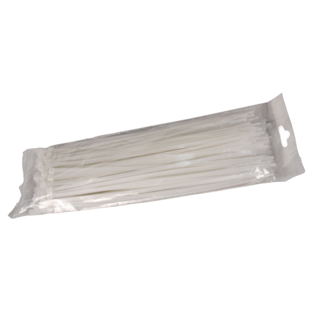 SAXXON CN36X150 Cincho sujetacable, 3.6 mm X 150 mm, Blanco, Bolsa con 100