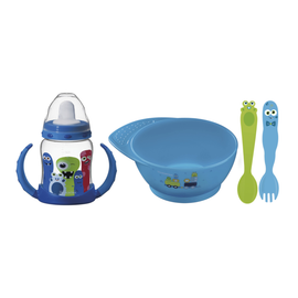 Juego de Mesa para Bebé Monsterbaby Azul 4 piezas