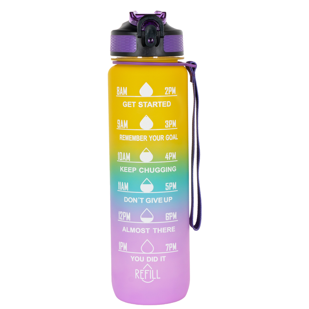 Botella Agua Motivacional en Español, bpa Free, Sin BPA, 1 Litro
