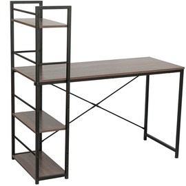 Onof Mdo 01 Escritorio Minimalista Roble Oscuro Negro