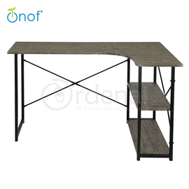 Onof Mdo 04 Escritorio Minimalista Nogal Aspen / Negro