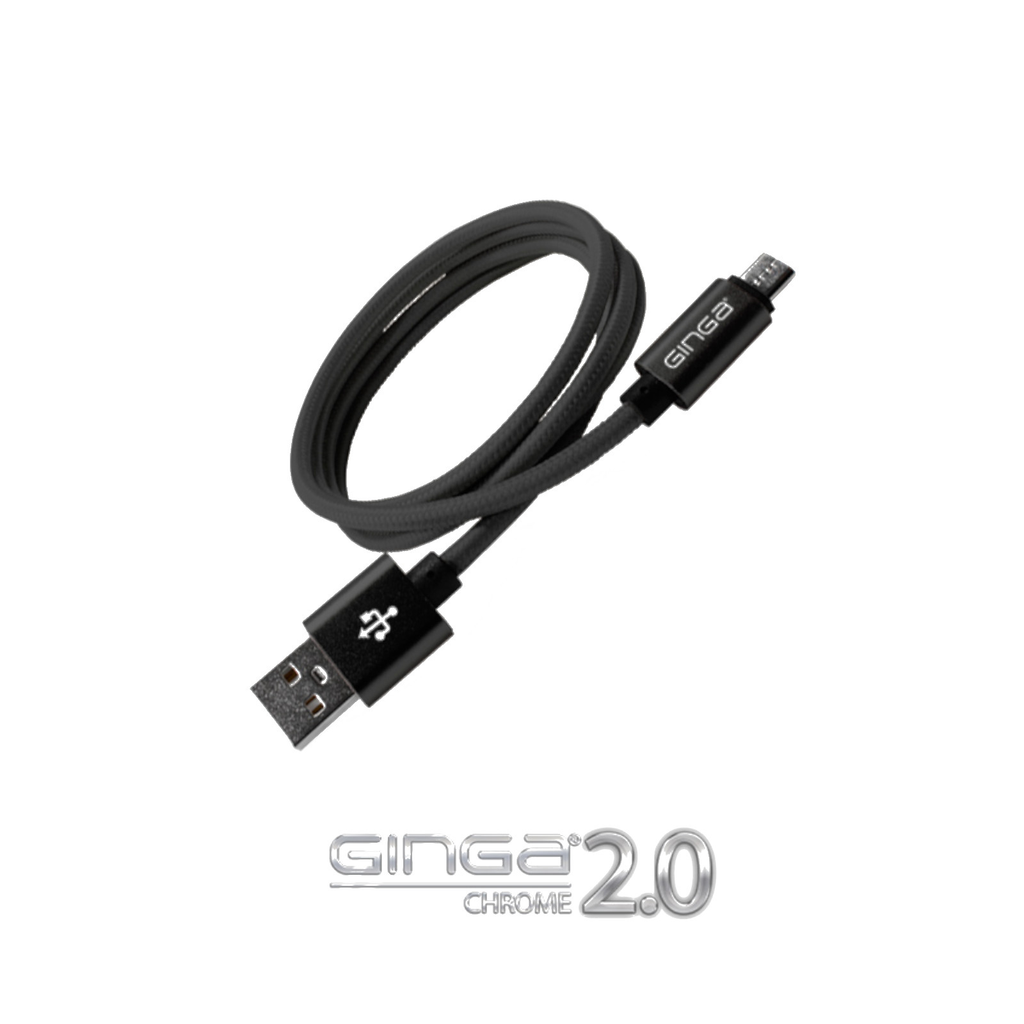 Cable Cargador Y Transmisor Usb  Micro Usb Negro, Ginga