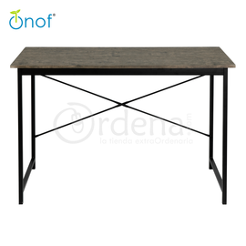 Onof Mdo 02 Escritorio Minimalista Nogal Aspen / Negro