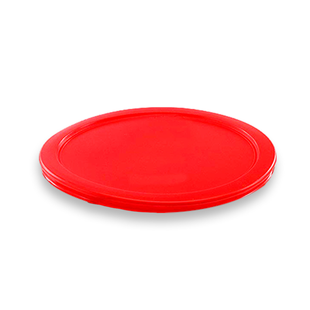 Tapa De Polietileno Para Recipiente Redondo, 6 Y 8 Qt, Rojo