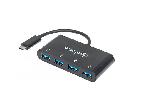 Manhattan 162746 Hub Usb C A 4 Ptos V3.1 Color Negro - ordena-com.myshopify.com