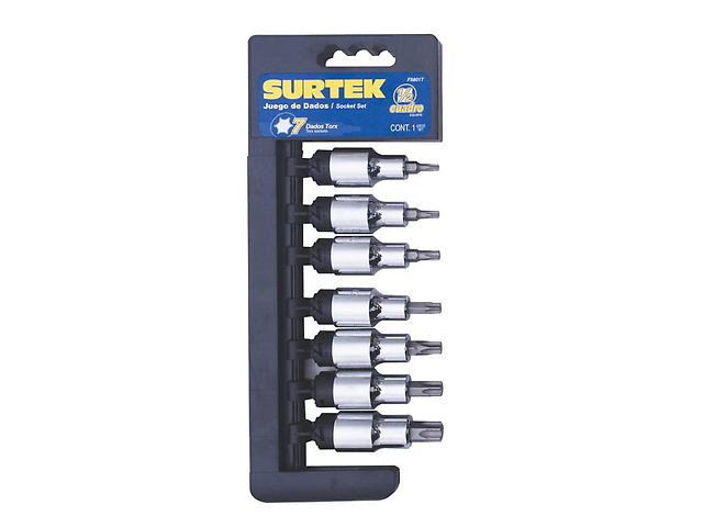 Surtek F5801 T Juego De 7 Dados Punta Torx 1/2 Cja - ordena-com.myshopify.com