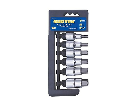 Surtek F58 H01 M Juego De 6 Dados Punta Hexagonal Métricos 1/2 - ordena-com.myshopify.com