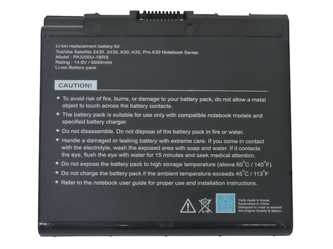 Oem Ts 08 Pa3250 U Batería Para Laptop 14.8 V 6600m Ah - ordena-com.myshopify.com