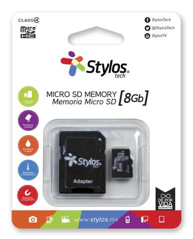Stylos  Stmsd81 B Memoria Micro Sd 8 Gb - ordena-com.myshopify.com