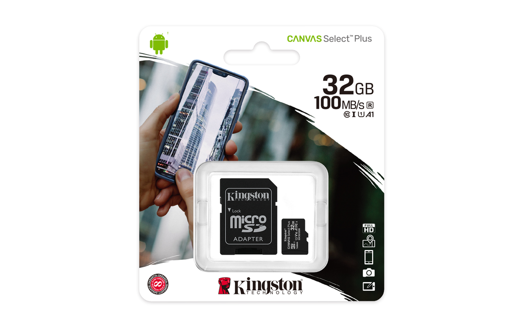 Memoria SD KINGSTON CanvasGo Clase 10 90R/45W de 32GB