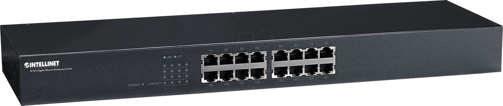 Intellinete 524148 Switch 16 Puertos Montaje Rack 19 Pulgadas 10 100 1000 Mbps - ordena-com.myshopify.com