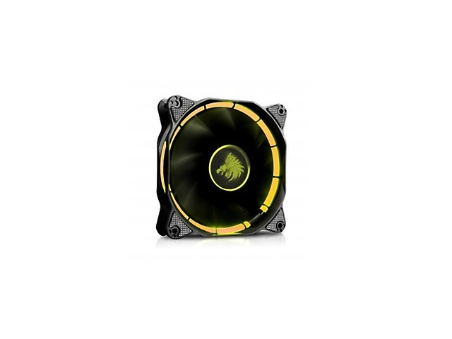 Ventilador Eagle Warrior Halo, Led Amarillo, 120mm, 1200 Rpm, Negro - ordena-com.myshopify.com