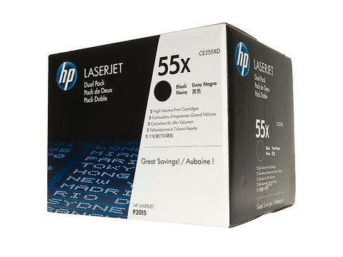 Hp 55 X Toner De Alto Rendimiento Ce255 Xd Para Laser Jet, Dual Pack, Negro - ordena-com.myshopify.com