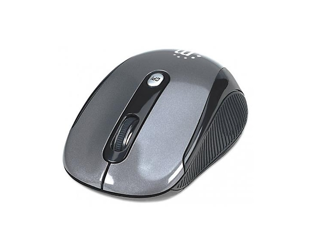 Manhattan 177795 Mouse óptico Inalámbrico Usb Negro/Plata - ordena-com.myshopify.com