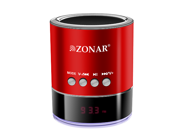 Zonar Kube Bm401 Mini Bocina Mp3 Radio Fm Rojo - ordena-com.myshopify.com