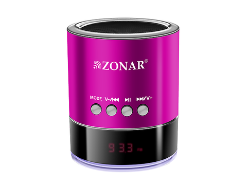 Zonar Kube Bm401 Mini Bocina Mp3 Radio Fm Rosa - ordena-com.myshopify.com