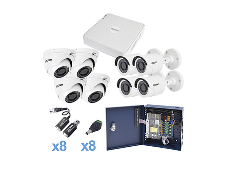 Sistema Turbo Hd720p, Incluye Dvr 8ch / 4 Cámaras Bullet Color Blanco Interior - ordena-com.myshopify.com