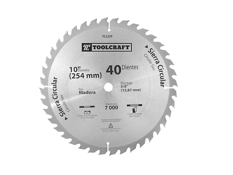 Toolcraft Tc2330 Sierra Circular 10 Eje 5/8 Con 60 Dientes - ordena-com.myshopify.com