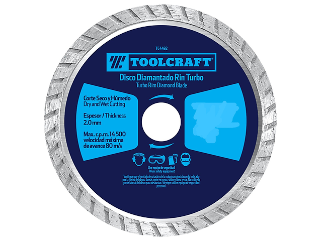 Toolcraft Tc4494 Disco Diamantado De Corte Turbo 7plg - ordena-com.myshopify.com