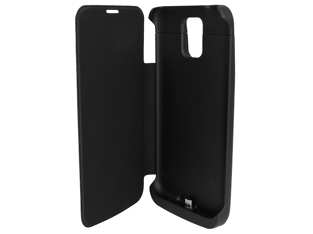 Funda Flip Cover Con Bateria Rec. Samsung Galaxy S5 Negra - ordena-com.myshopify.com