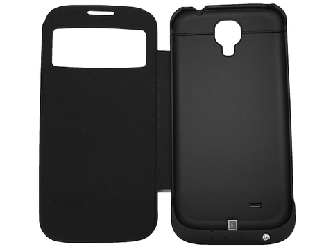 Funda Flip Cover Con Bateria Rec. Samsung Galaxy S4 Negra - ordena-com.myshopify.com