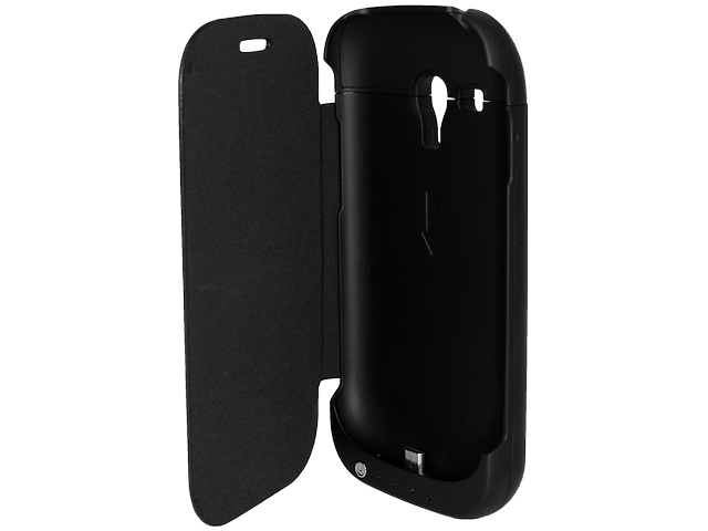 Funda Flip Cover Con Bateria Rec. Samsung Galaxy S4 Mini Negra - ordena-com.myshopify.com