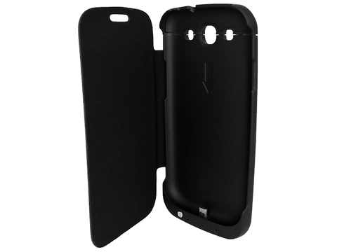 Funda Flip Cover Con Bateria Rec. Samsung Galaxy S3 Negra - ordena-com.myshopify.com