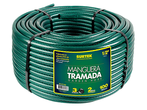 Surtek M1 T50 Manguera Tramada Verde 1 Rollo 50 M - ordena-com.myshopify.com