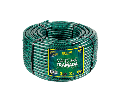 Surtek M34 T100 Manguera Tramada Verde 3/4 Rollo 100m - ordena-com.myshopify.com