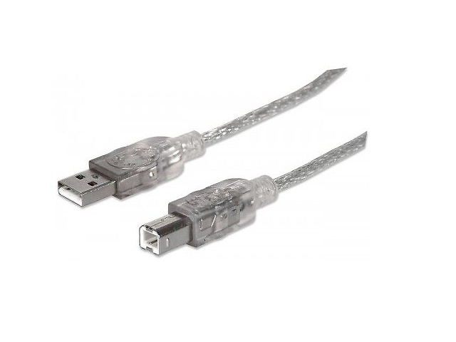 Manhattan 333405 Cable Usbv2.0 A B 1.8m Plata - ordena-com.myshopify.com