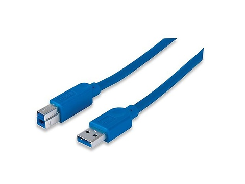 Manhattan 393881 Cable Usb3.0 A Macho/B Macho 2m Azul - ordena-com.myshopify.com