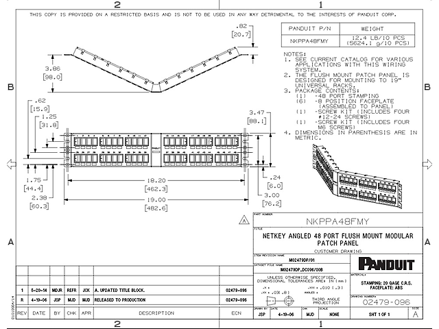 Panduit Nkppa48 Fmy Panel De Parcheo Modular Angulado De Montaje Al Ras 48 Puertos - ordena-com.myshopify.com